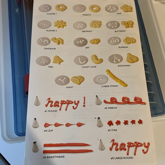 Kuhn Rikon Switzerland Professional Cookie Press and Decorating tips - Picture 3 of 13